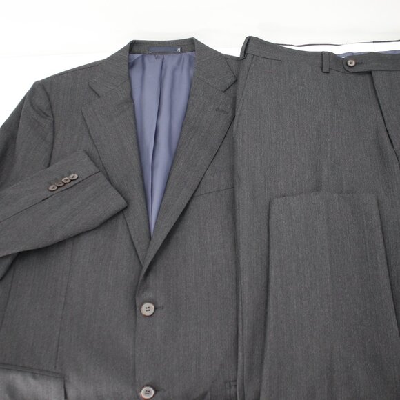 SUITSUPPLY Suit Mens 42L 36x31.5 Lazio Herringone Slim Brescia Wool Super 110s - Picture 1 of 16